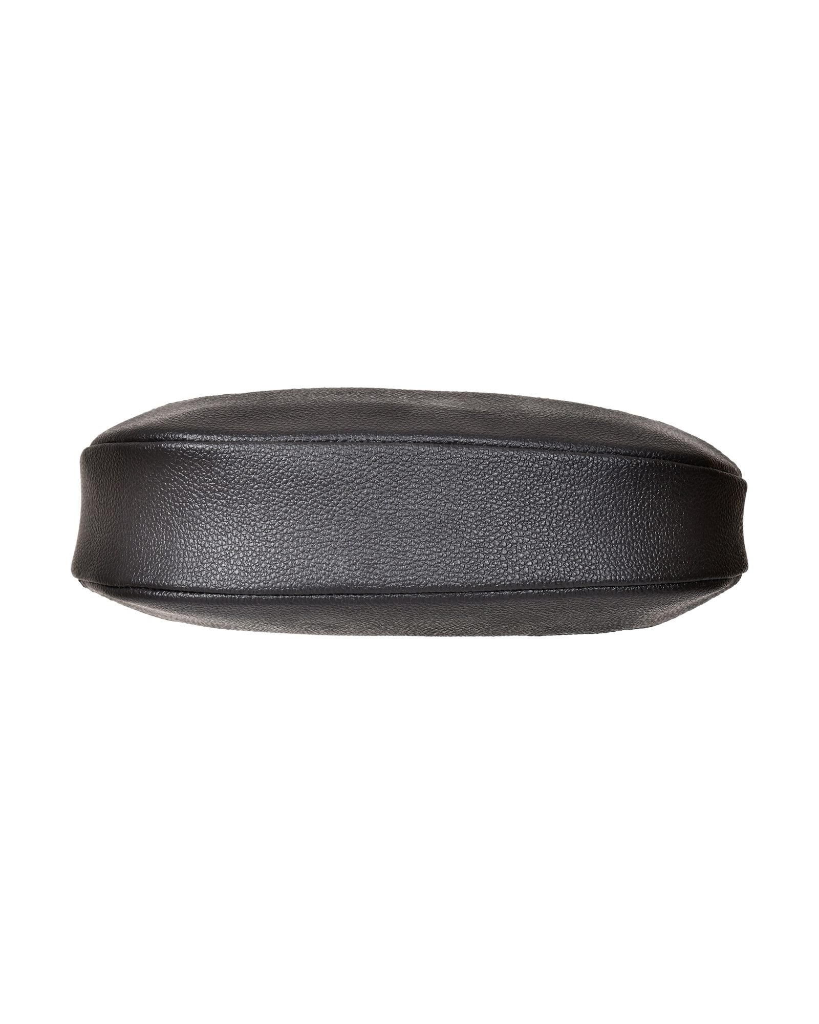 Two Tone Crescent Shoulder Bag in White/Black - strap detail