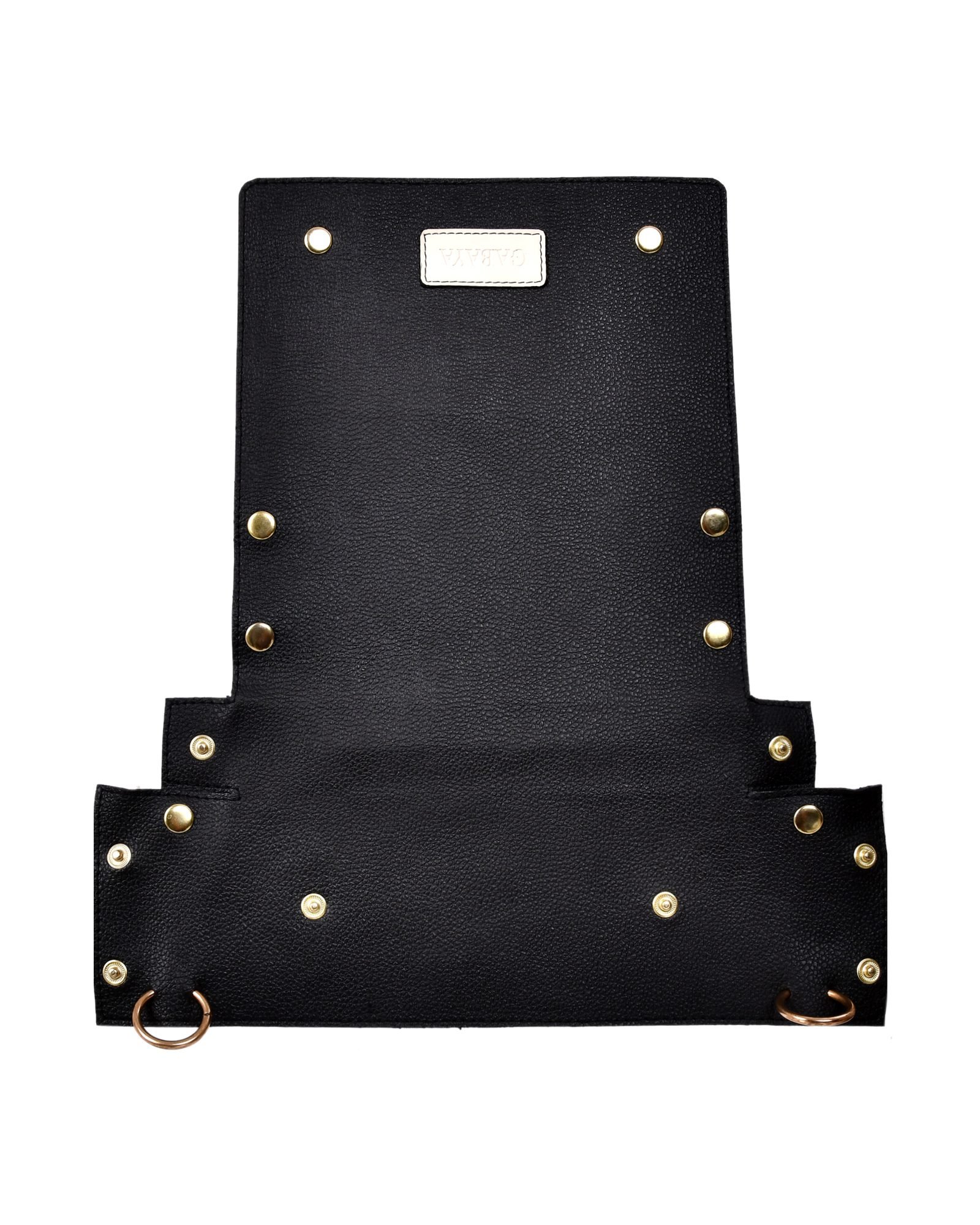 Chain Strap Fold Over Clutch Bag in Black - additional view